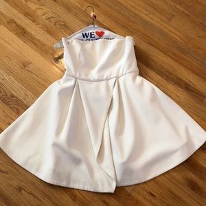Revolve white strapless dress
